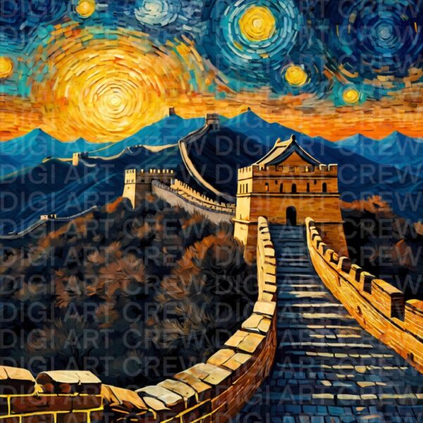 Starry Great Wall of China